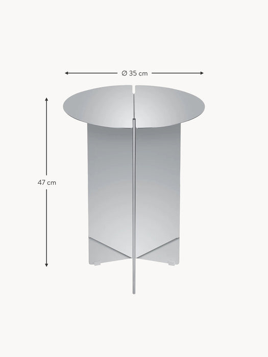 Round Stainless Steel Side Table Oru