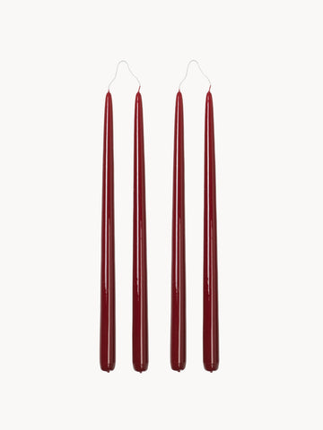 Handmade Dinner Candles Smooth, Set of 4