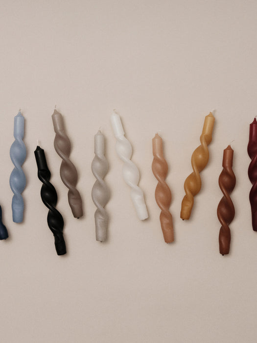 Handcrafted Tapered Candles Twist Set of 2