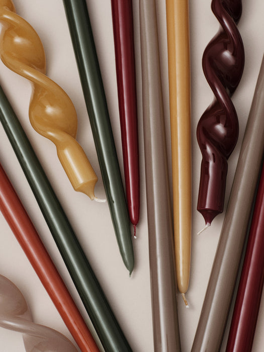 Handcrafted Tapered Candles Twist Set of 2