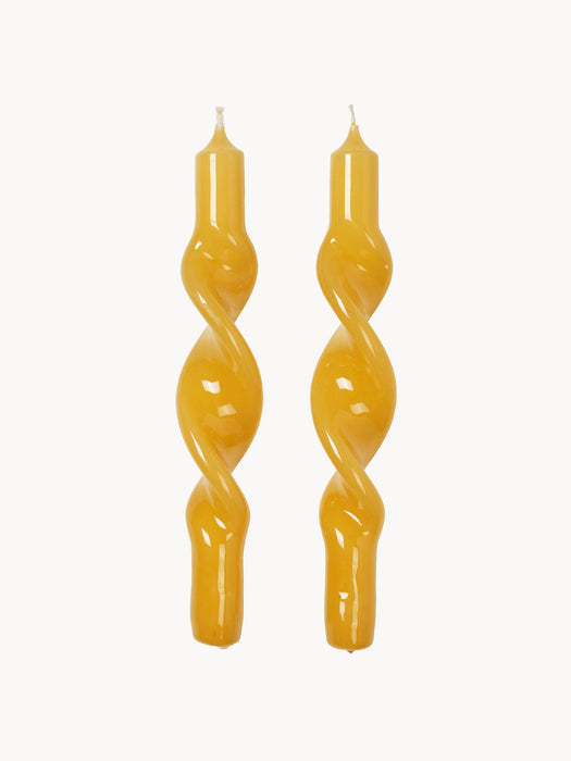 Handcrafted Tapered Candles Twist Set of 2