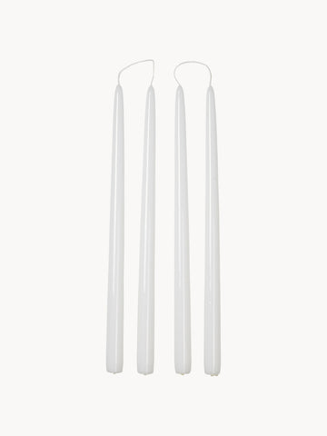 Handmade Dinner Candles Smooth, Set of 4