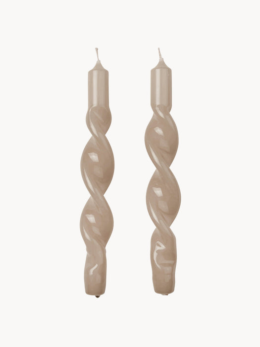 Handcrafted Tapered Candles Twist Set of 2