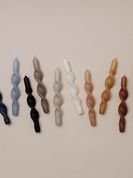 Handcrafted Tapered Candles Twist Set of 2