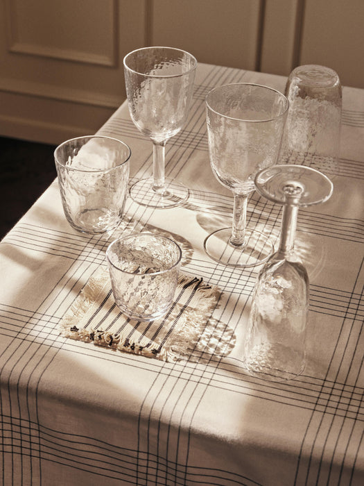 Mouth-Blown Tumblers Hammered Set of 4