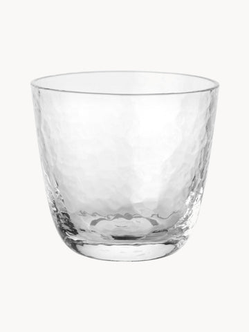 Mouth-Blown Tumblers Hammered, Set of 4