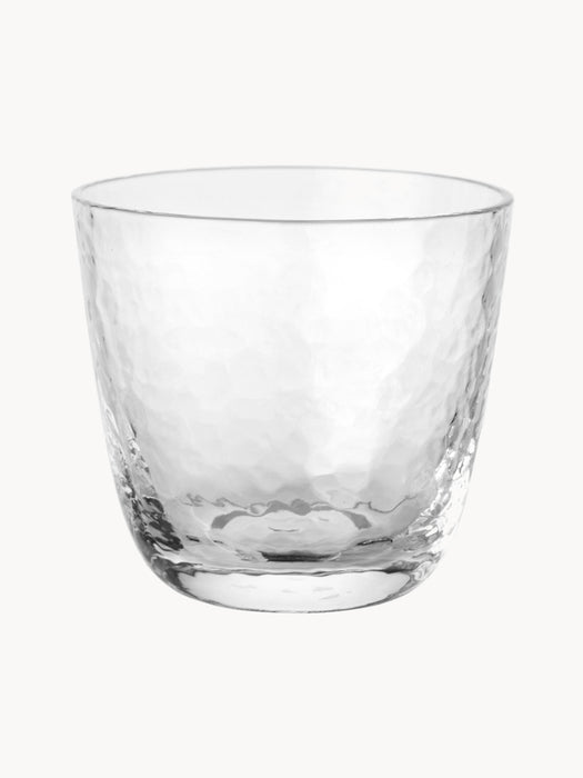 Mouth-Blown Tumblers Hammered Set of 4