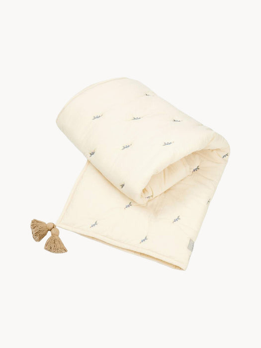 Quilted Organic Cotton Cuddly Blanket Blueberries