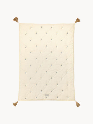 Blueberries Quilted Organic Cotton Cuddly Blanket