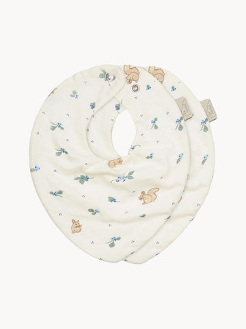 Blueberries Organic Cotton Baby Bibs, Set of 2