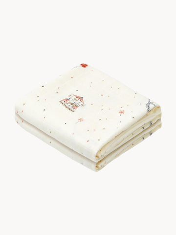 Carousel Cotton Muslin Cloths, Set of 2