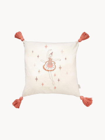 Ballerina Organic Cotton Cushion with Tassels
