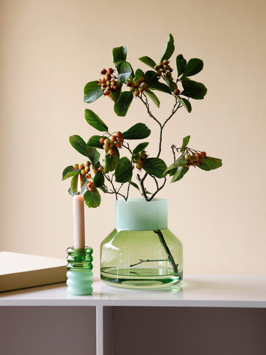 Borosilicate Vase Generous H 17 cm
