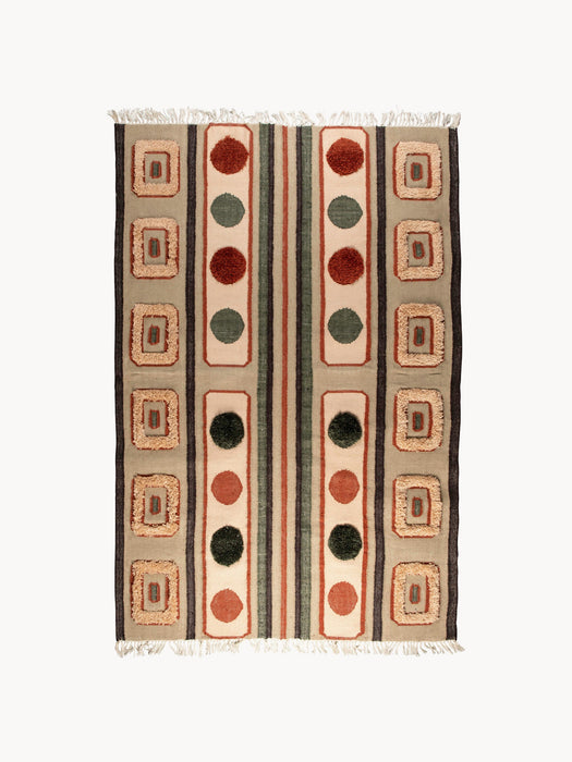 Hand-Woven High-Pile Rug Haydon with Tassels
