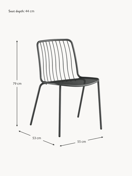 Stackable Garden Chairs Alisea Set of 2