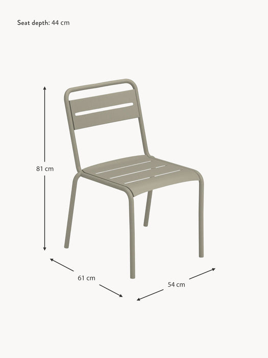 Stackable Garden Chairs Star Set of 2