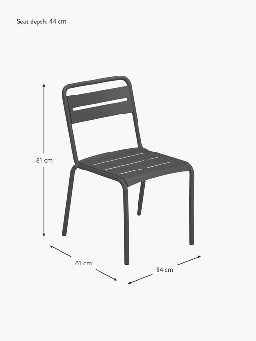 Stackable Garden Chairs Star Set of 2