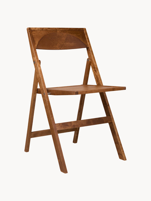 Folding Birch Wood Dining Chair Flat