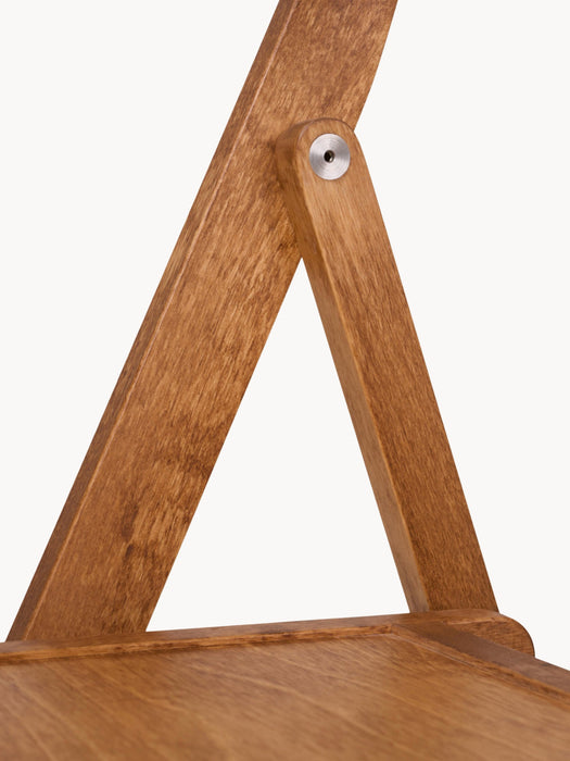 Folding Birch Wood Dining Chair Flat