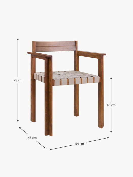 Ash Wood Dining Armchair Symmetry