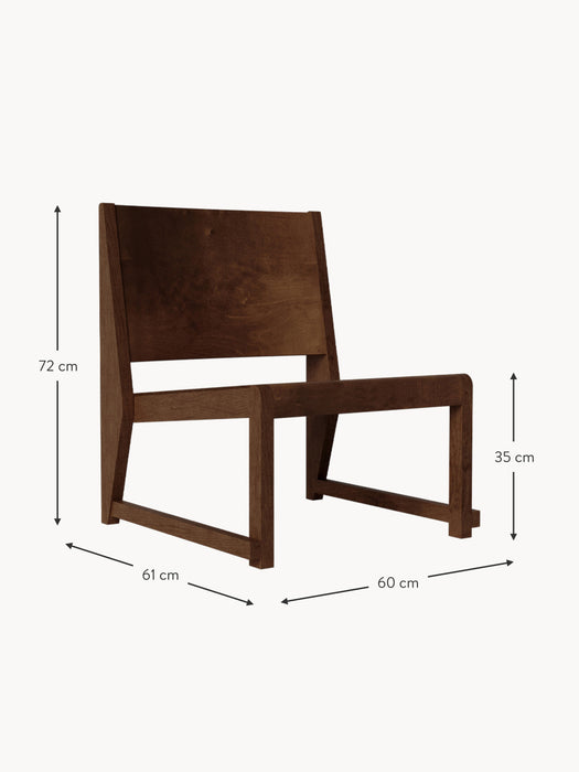 Birch Wood Lounge Chair 01