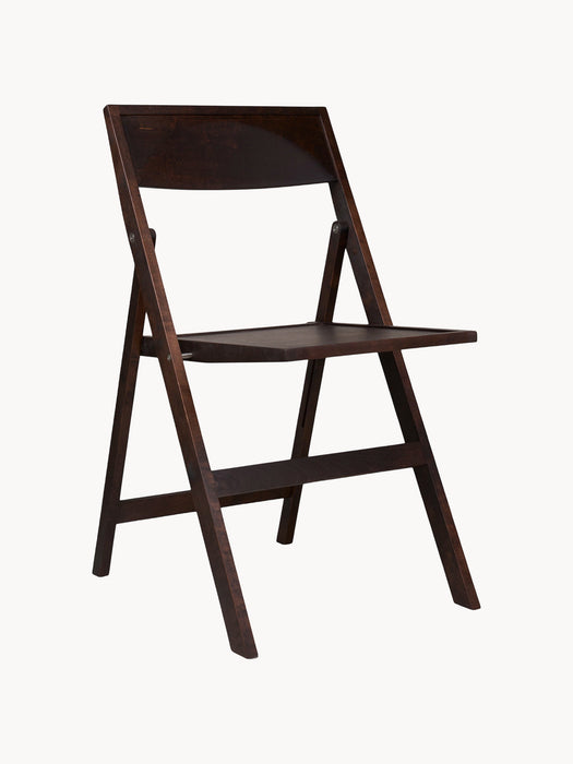 Folding Birch Wood Dining Chair Flat