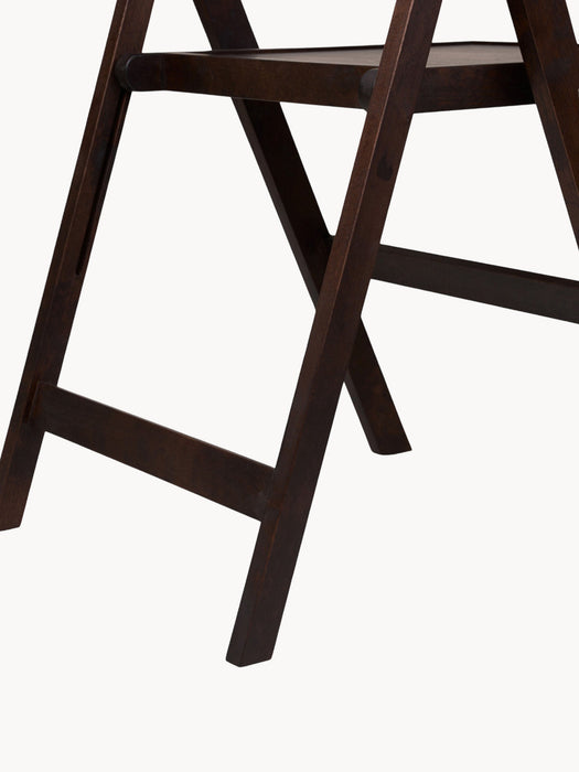 Folding Birch Wood Dining Chair Flat