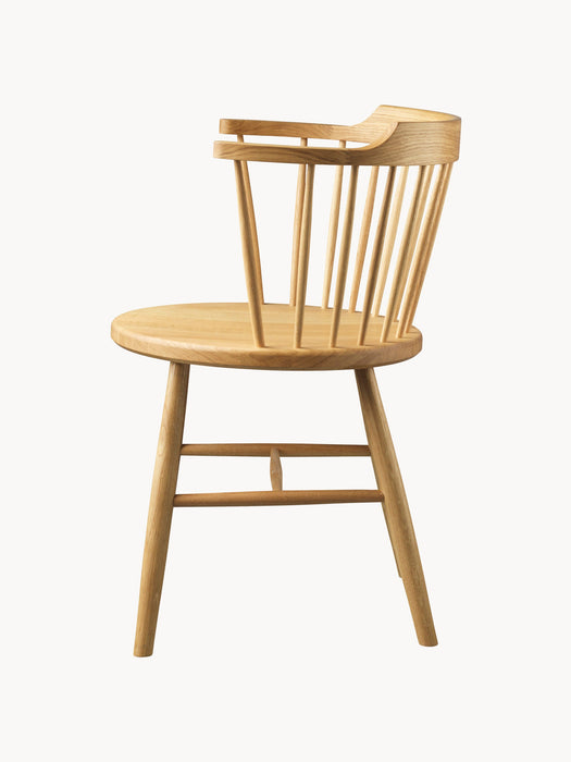 Handmade Oak Wood Dining Chair J18 with Armrests