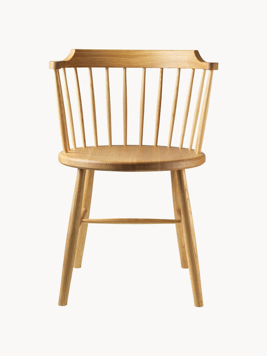 Handmade Oak Wood Dining Chair J18 with Armrests