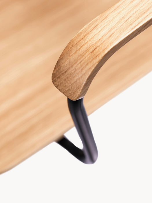 Handmade Wooden Dining Chair Holmen with Armrests