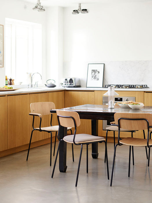 Handmade Wooden Dining Chair Holmen with Armrests