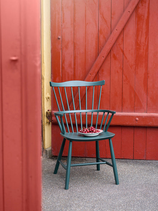 Handmade Beech Wood Dining Chair J52B with Armrests