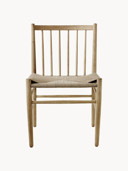 Hand-Woven Oak Wood Dining Chair J80