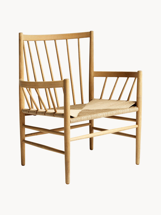 Handwoven Oak Wood Armchair J82