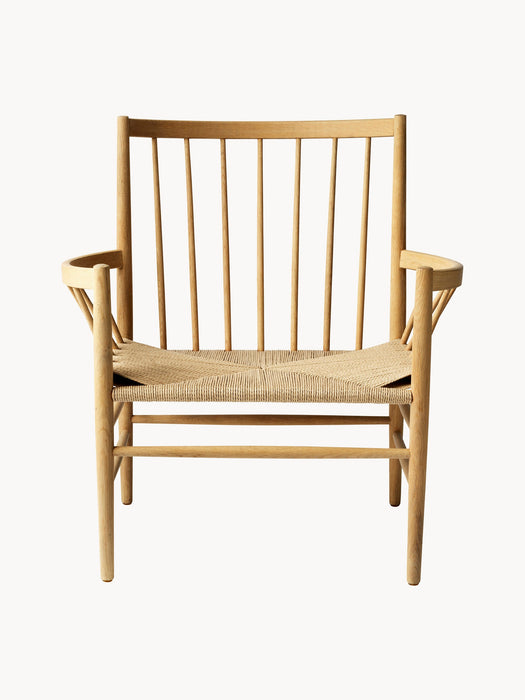 Handwoven Oak Wood Armchair J82