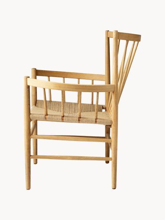 Handwoven Oak Wood Armchair J82