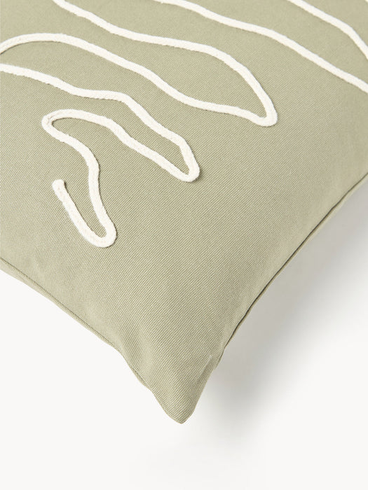 Jot Hand-Stitched Organic Cotton Cushion Cover