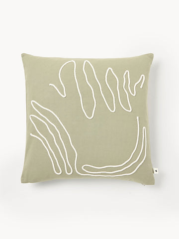 Jot Hand-Stitched Organic Cotton Cushion Cover