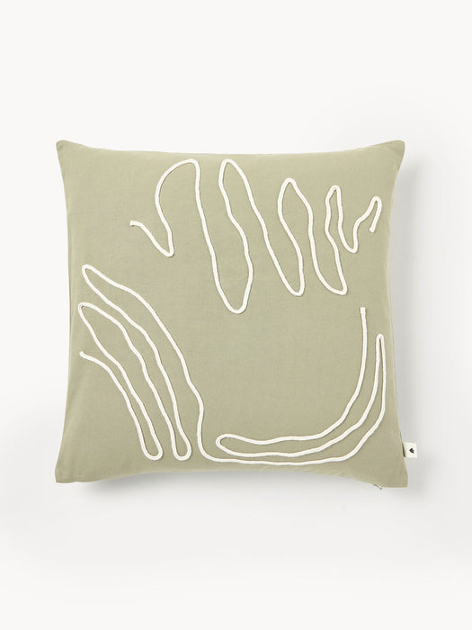 Jot Hand-Stitched Organic Cotton Cushion Cover