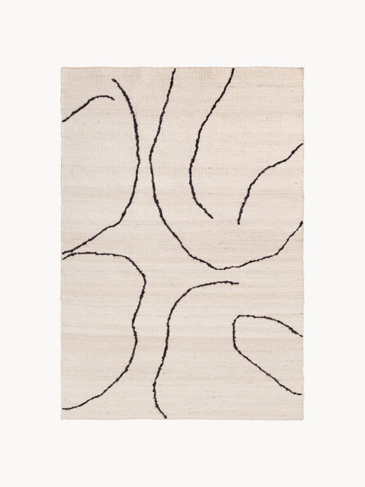 Hand-Woven Jute Rug Gesso