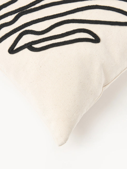 Jot Hand-Stitched Organic Cotton Cushion Cover