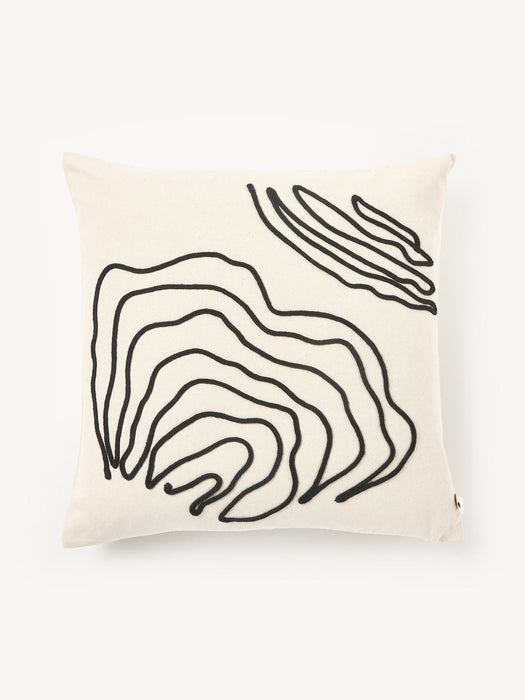 Jot Hand-Stitched Organic Cotton Cushion Cover
