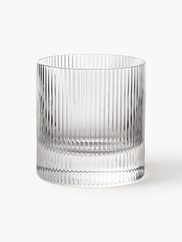 Ripple Mouth-blown Glass Tumblers, Set of 2, 250 ml