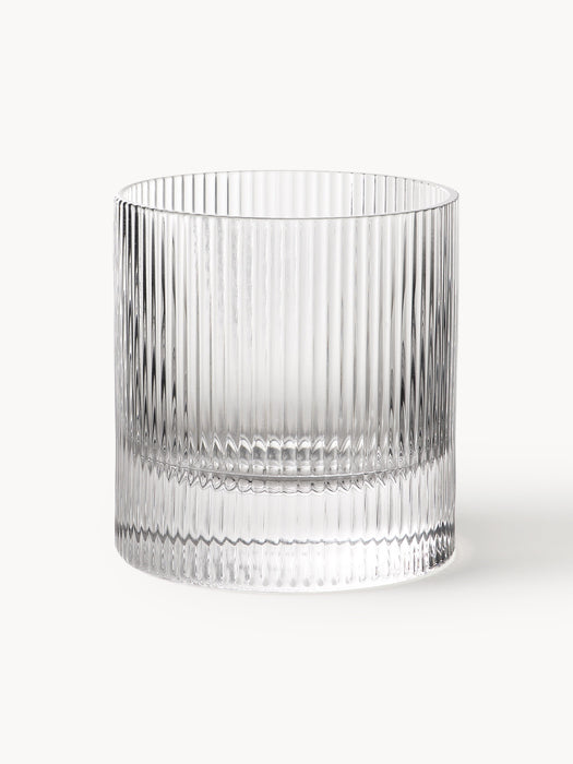 Mouth-blown Glass Tumblers Ripple Set of 2 250 ml