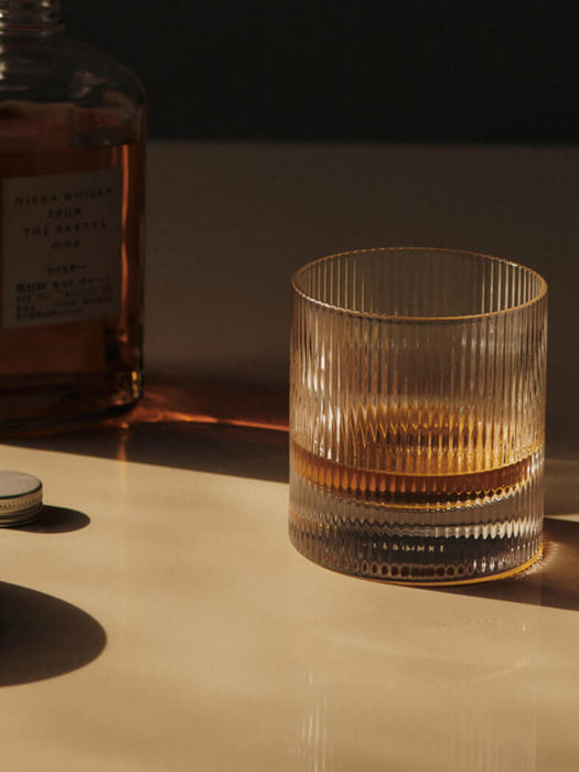 Mouth-blown Glass Tumblers Ripple Set of 2 250 ml