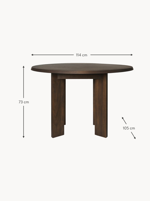 Beech Wood Dining Table Tarn 114x105 cm