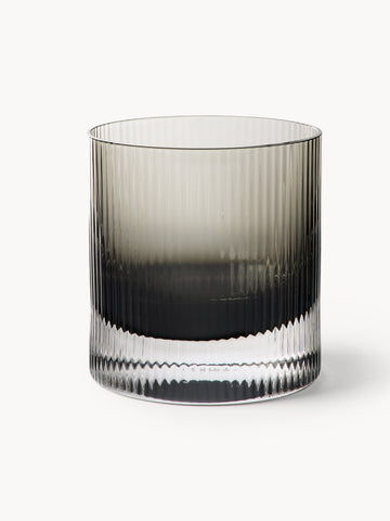 Ripple Mouth-blown Glass Tumblers, Set of 2, 250 ml