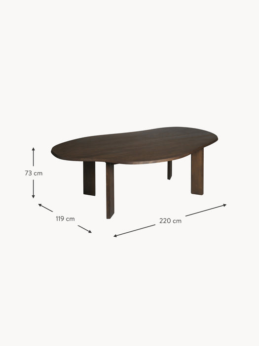 Beech Wood Dining Table Tarn 220x119 cm