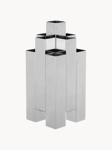 Tessera Steel Vase, H 28 cm