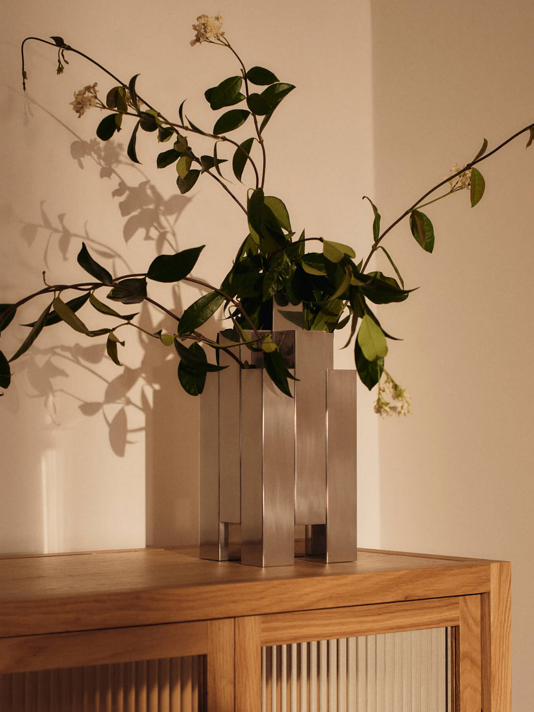 Tessera Steel Vase, H 28 cm